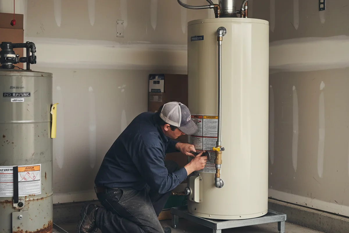 Water heater and shutoff valve replacement in Erwinville